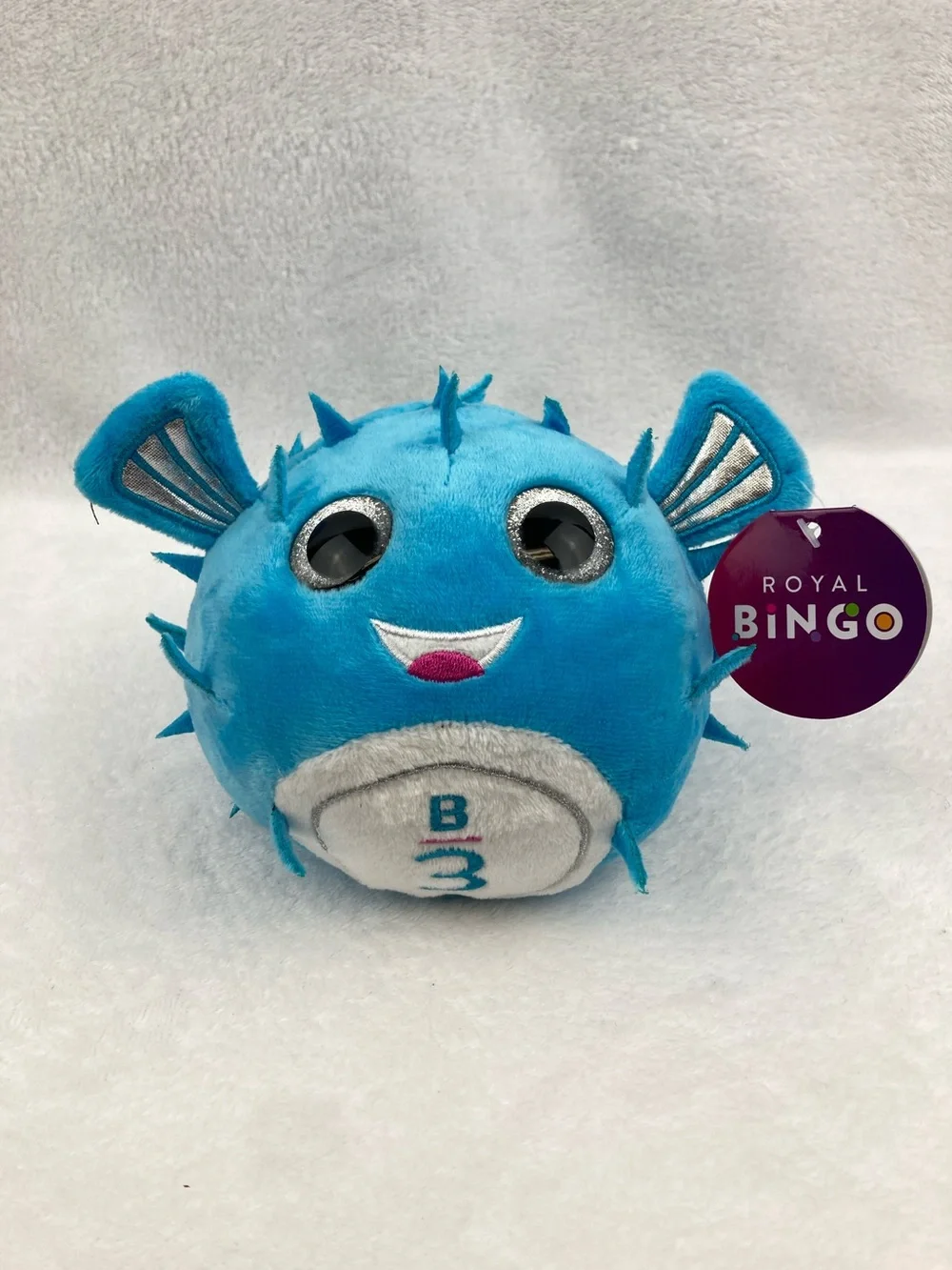 Royal Caribbean Royal Bingo B3 Puffer Fish Plush Stuffed Animal Toy NWT 7”